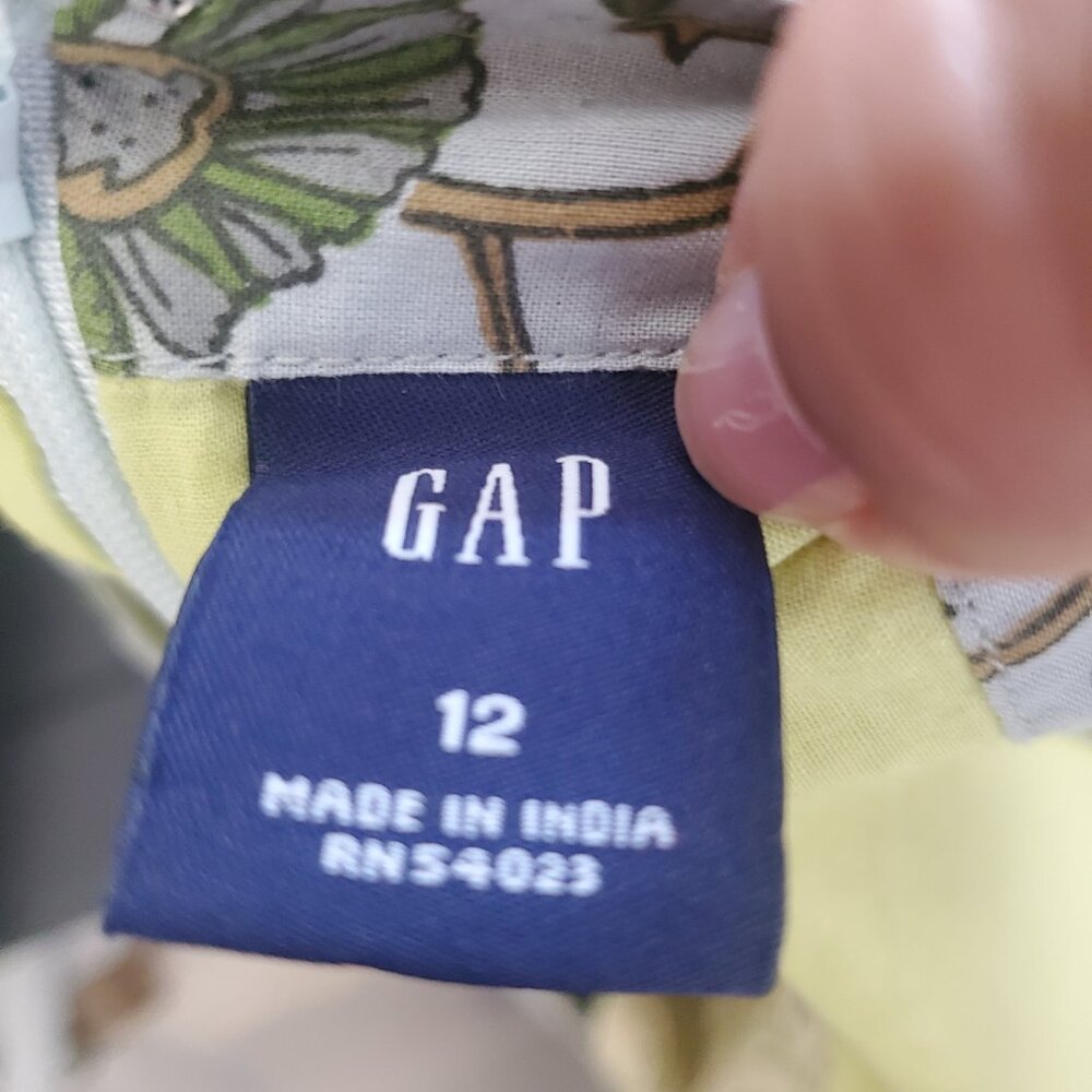 Gap Halter Mini Sun Dress 12 Yellow Floral Vintage Y2K Festival - Picture 9 of 10